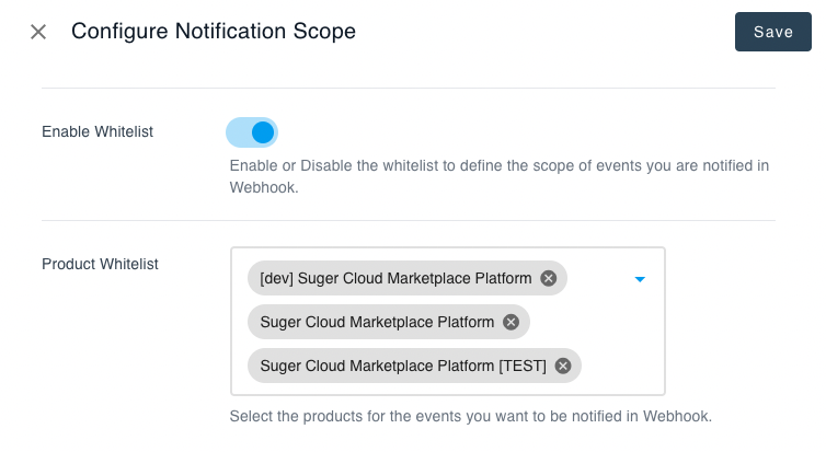Configure Webhook Scope