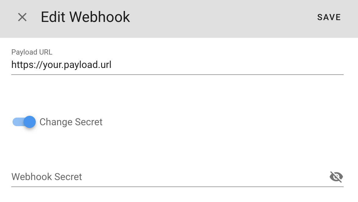 Edit Webhook