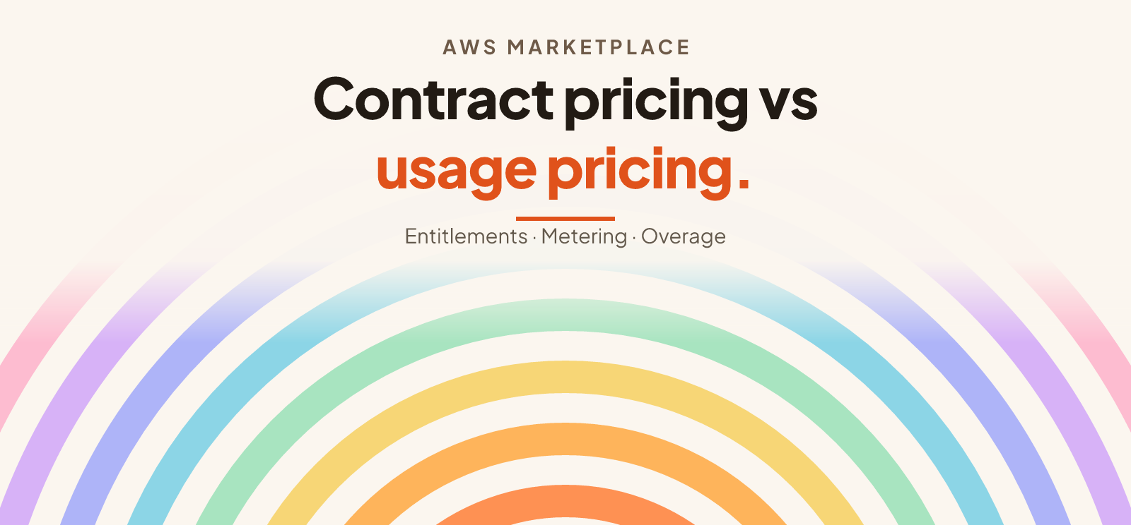 AWS Marketplace Contract Pricing vs Usage Pricing