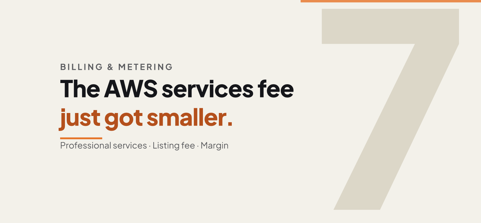 The AWS Marketplace Professional Services Listing Fee Cut