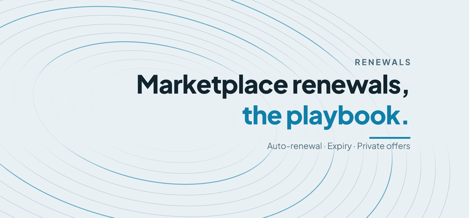 AWS Marketplace Renewals: An Operating Playbook