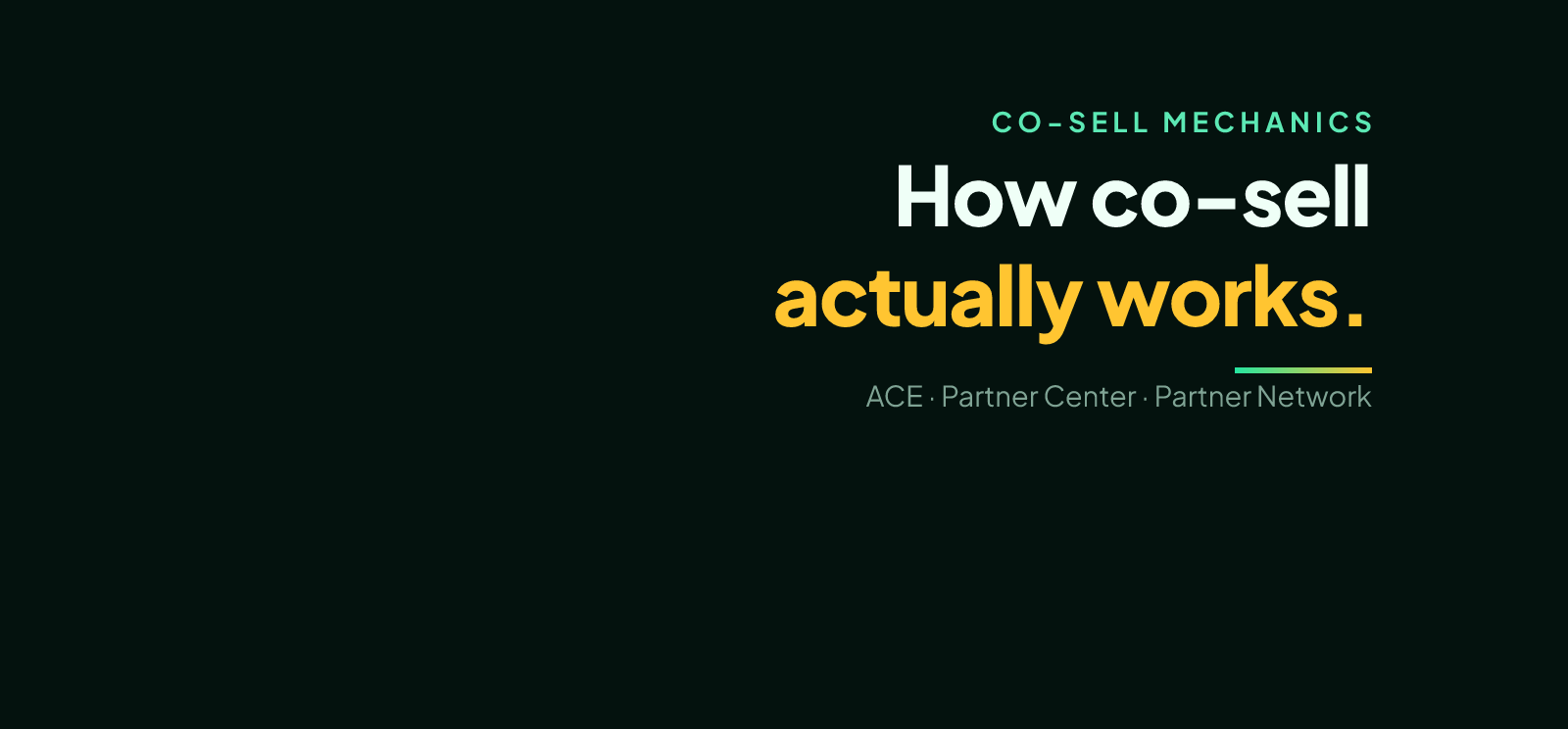 How Co-Sell Works on AWS, Azure, and Google Cloud