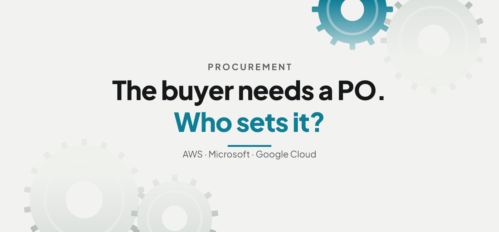 Cloud Marketplace Purchase Orders: Who Sets the PO