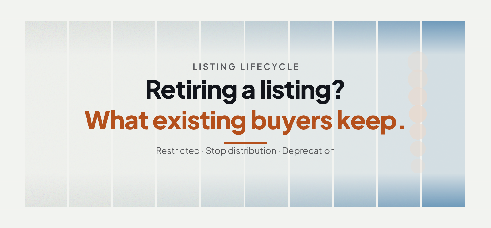 How to Retire a Marketplace Listing, Plan or Dimension