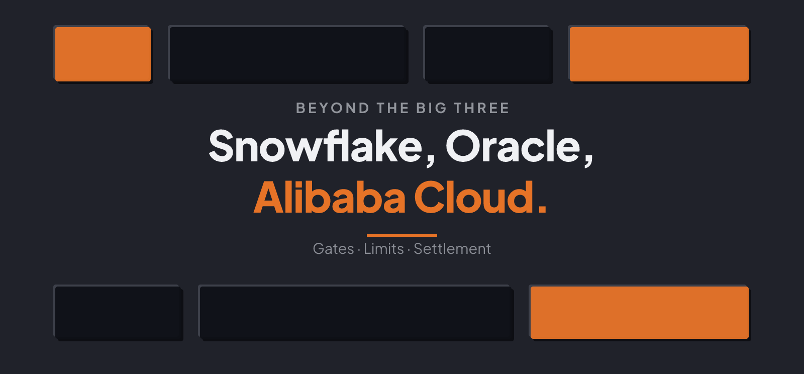 Selling on Snowflake, Oracle and Alibaba Cloud