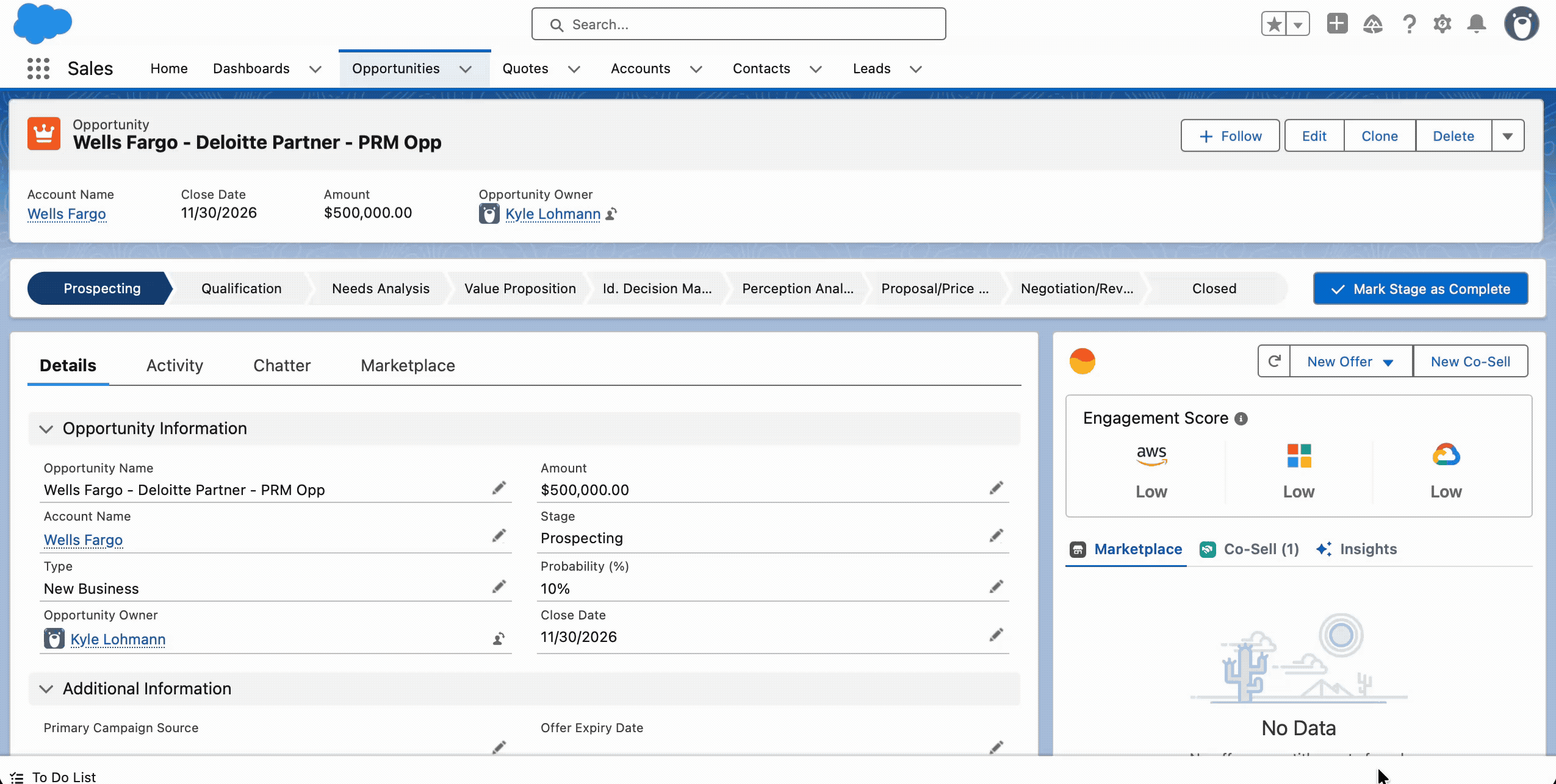 Partner deal registration from the CRM, no portal login