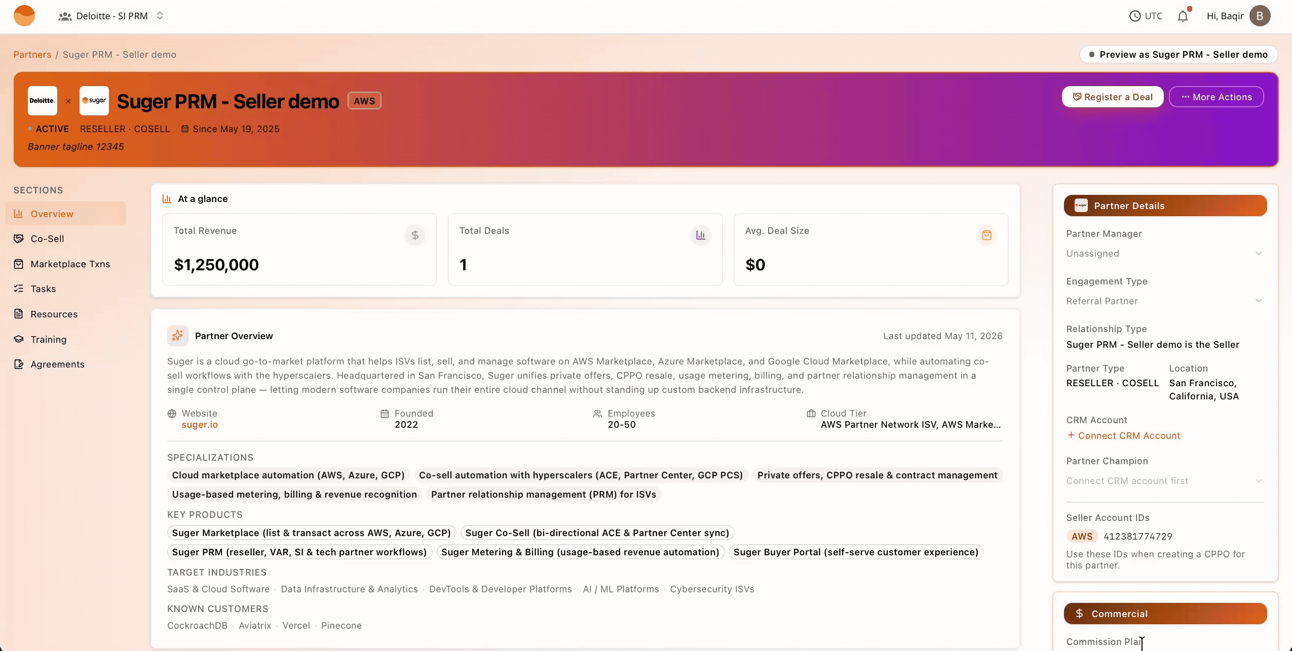 Suger PRM white-label partner portal under your own domain and brand